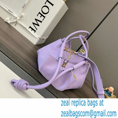 LOEWE Small Paseo bag in shiny nappa calfskin purple 2024