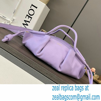 LOEWE Small Paseo bag in shiny nappa calfskin purple 2024