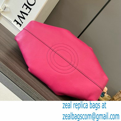 LOEWE Small Paseo bag in shiny nappa calfskin with chain fuchsia 2024