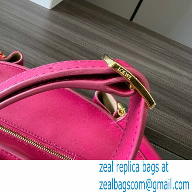 LOEWE Small Paseo bag in shiny nappa calfskin with chain fuchsia 2024