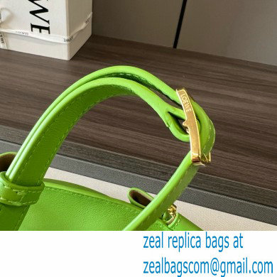 LOEWE Small Paseo bag in shiny nappa calfskin with chain green 2024