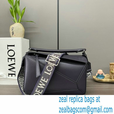 LOEWE Small Puzzle bag in satin calfskin dark purple 2024