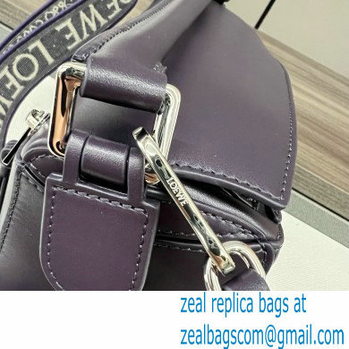 LOEWE Small Puzzle bag in satin calfskin dark purple 2024