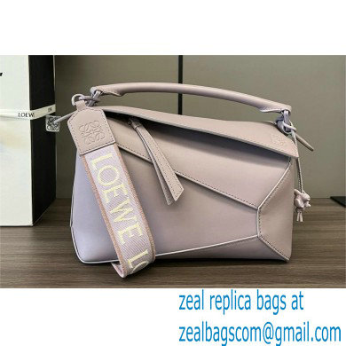 LOEWE Small Puzzle bag in satin calfskin lavender 2024