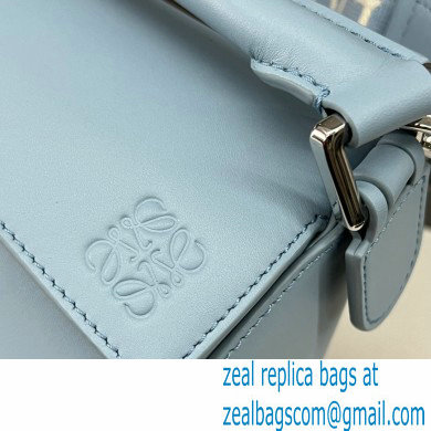 LOEWE Small Puzzle bag in satin calfskin sky blue 2024