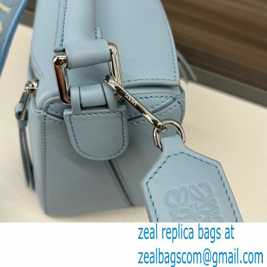 LOEWE Small Puzzle bag in satin calfskin sky blue 2024