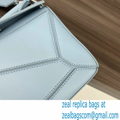 LOEWE Small Puzzle bag in satin calfskin sky blue 2024