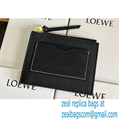 Loewe Large coin cardholder in soft grained calfskin Black