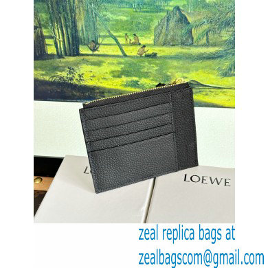 Loewe Large coin cardholder in soft grained calfskin Black