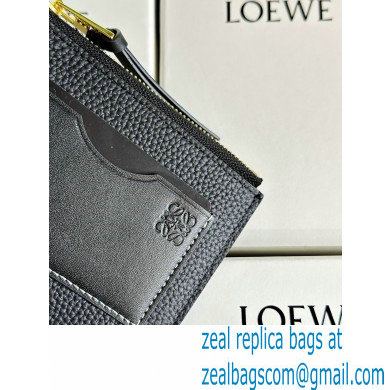 Loewe Large coin cardholder in soft grained calfskin Black