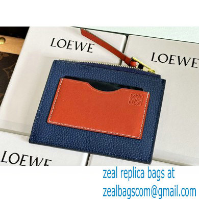 Loewe Large coin cardholder in soft grained calfskin Blue