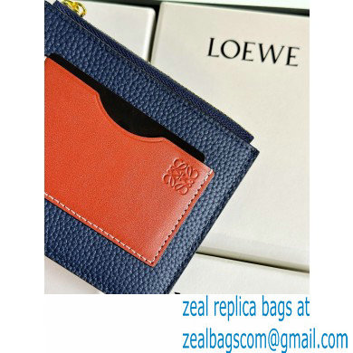 Loewe Large coin cardholder in soft grained calfskin Blue