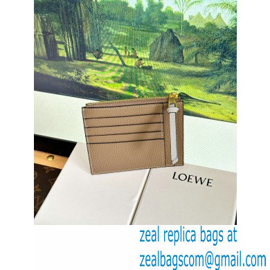 Loewe Large coin cardholder in soft grained calfskin Camel