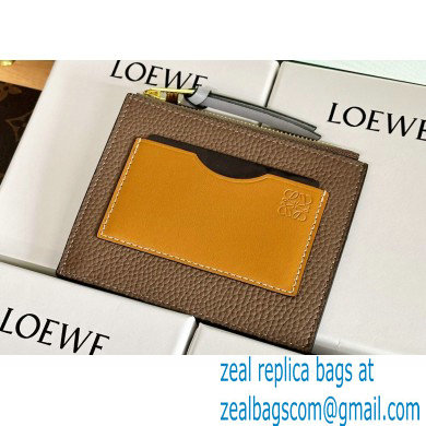 Loewe Large coin cardholder in soft grained calfskin Camel