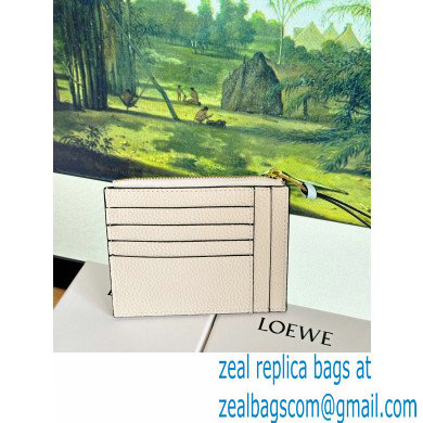 Loewe Large coin cardholder in soft grained calfskin Creamy