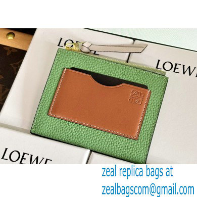 Loewe Large coin cardholder in soft grained calfskin Green