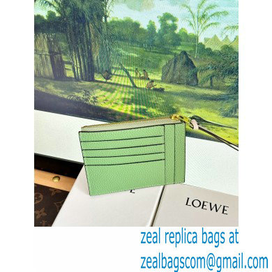 Loewe Large coin cardholder in soft grained calfskin Green