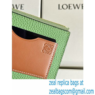 Loewe Large coin cardholder in soft grained calfskin Green