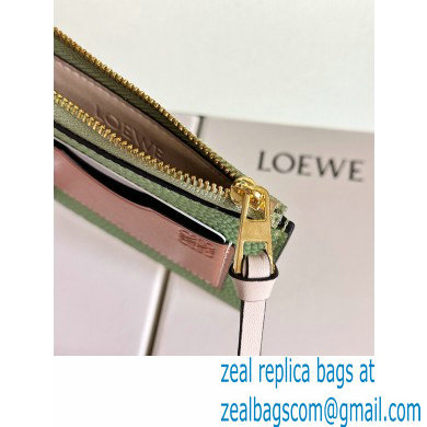 Loewe Large coin cardholder in soft grained calfskin Green