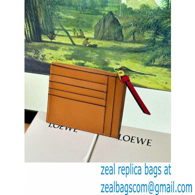 Loewe Large coin cardholder in soft grained calfskin Khaki