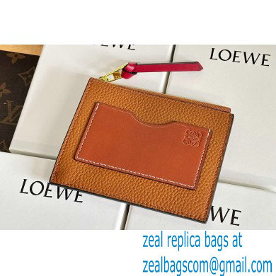 Loewe Large coin cardholder in soft grained calfskin Khaki