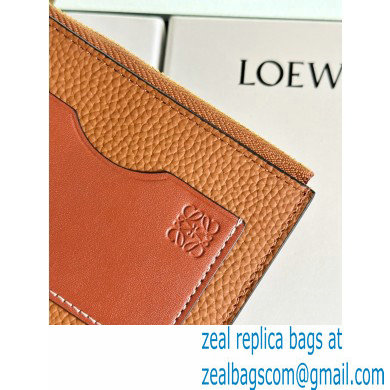 Loewe Large coin cardholder in soft grained calfskin Khaki