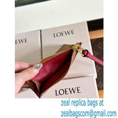 Loewe Large coin cardholder in soft grained calfskin Khaki