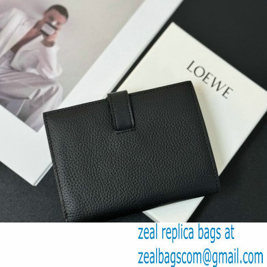 Loewe Medium vertical wallet in soft grained calfskin Black