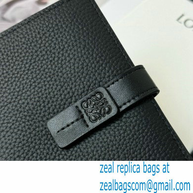 Loewe Medium vertical wallet in soft grained calfskin Black