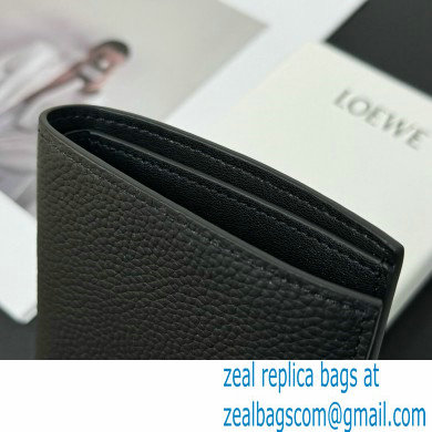 Loewe Medium vertical wallet in soft grained calfskin Black