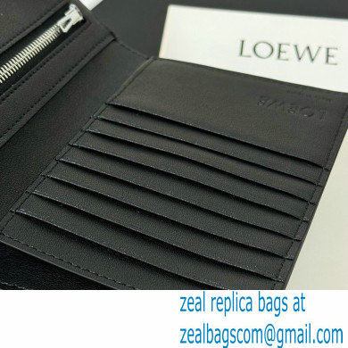 Loewe Medium vertical wallet in soft grained calfskin Black