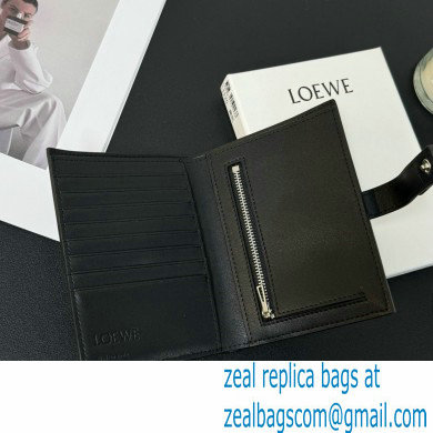 Loewe Medium vertical wallet in soft grained calfskin Black