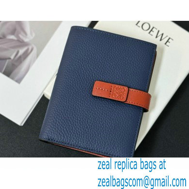 Loewe Medium vertical wallet in soft grained calfskin Blue