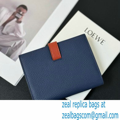 Loewe Medium vertical wallet in soft grained calfskin Blue