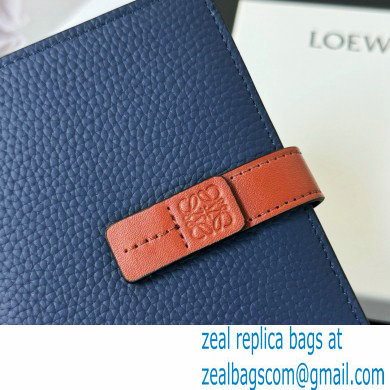 Loewe Medium vertical wallet in soft grained calfskin Blue