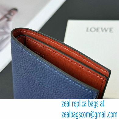 Loewe Medium vertical wallet in soft grained calfskin Blue