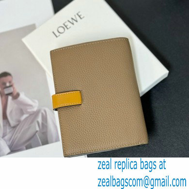 Loewe Medium vertical wallet in soft grained calfskin Camel