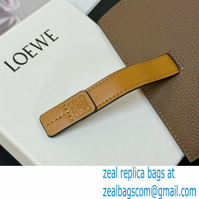 Loewe Medium vertical wallet in soft grained calfskin Camel