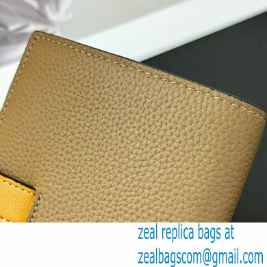 Loewe Medium vertical wallet in soft grained calfskin Camel