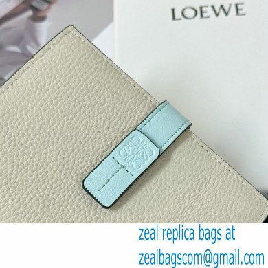 Loewe Medium vertical wallet in soft grained calfskin Creamy