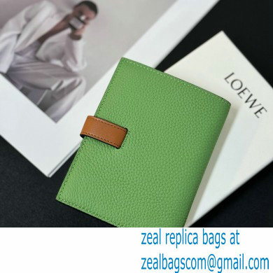 Loewe Medium vertical wallet in soft grained calfskin Green