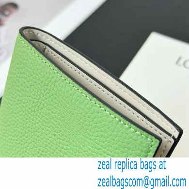 Loewe Medium vertical wallet in soft grained calfskin Green