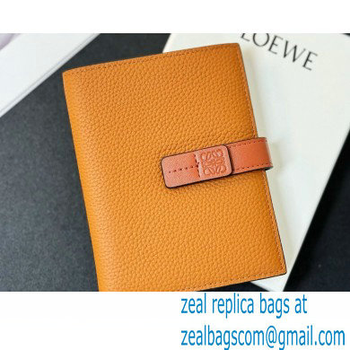 Loewe Medium vertical wallet in soft grained calfskin Khaki