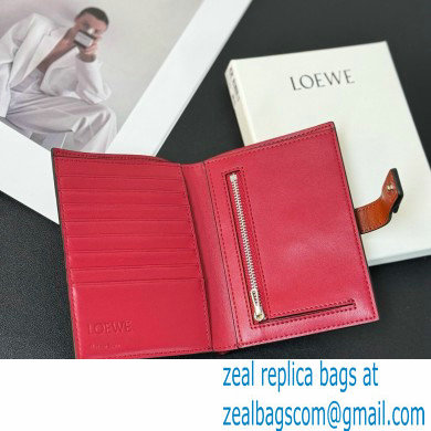 Loewe Medium vertical wallet in soft grained calfskin Khaki