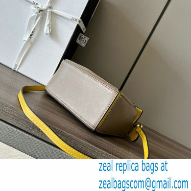 Loewe Mini Puzzle bag in classic calfskin Ochre/Soft White 2024