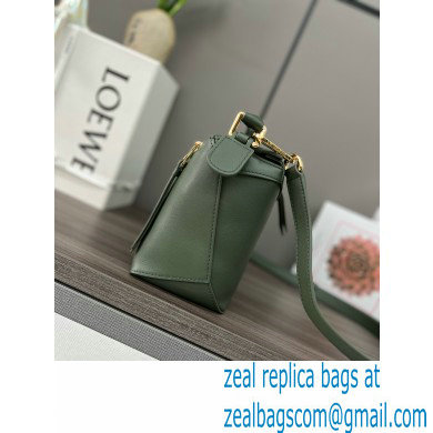 Loewe Mini Puzzle bag in classic calfskin bottle green 2024