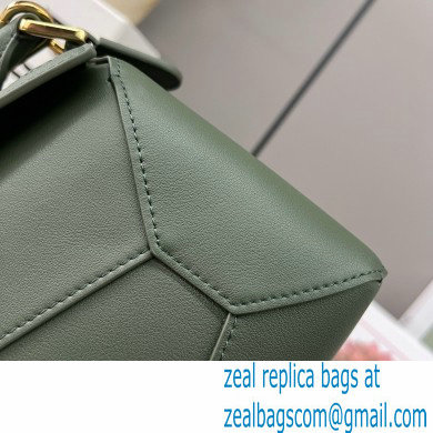 Loewe Mini Puzzle bag in classic calfskin bottle green 2024