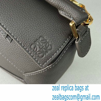 Loewe Mini Puzzle bag in soft grained calfskin dark grey 2024