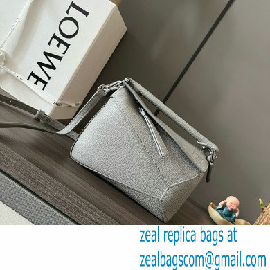 Loewe Mini Puzzle bag in soft grained calfskin pearl gray 2024