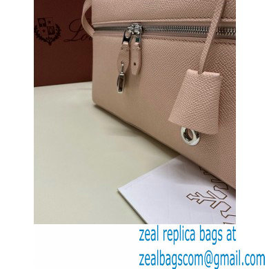 Loro Piana Extra Bag L27 with New lock charms in Grained Calfskin Light Pink 2024